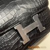 Hermes Constance 19cm Matte Alligator Crocodile 89 /Black (Noir) 18cm Full Handmade