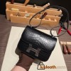 Hermes Constance 19cm Matte Alligator Crocodile 89 /Black (Noir) 18cm Full Handmade