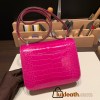 Hermes Constance 19cm Shiny Alligator Crocodile J5 /Rose Scheherazade 18cm Full Handmade