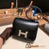 Hermes Constance 19cm box 89 /Black (Noir) Silver Hardware 18cm Full Handmade