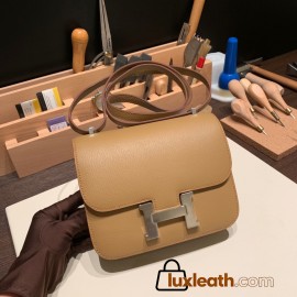 Hermes Constance 19cm Chevre 2J Quebracho Silver Hardware 18cm Full Handmade