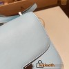 Hermes Constance 19cm swift 7R/ Azur Silver Hardware 18cm Full Handmade