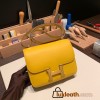 Hermes Constance 19cm swift 9D /Jaune Ambre Gold Hardware 18cm Full Handmade