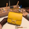 Hermes Constance 19cm swift 9D /Jaune Ambre Gold Hardware 18cm Full Handmade