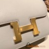 Hermes Constance 19cm swift 80 /Pearl Grey  Gold Hardware 18cm Full Handmade