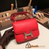 Hermes Constance 19cm swift S3/Rouge Cœur& 37/Gold Silver Hardware 18cm Full Handmade