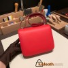 Hermes Constance 19cm swift S3/Rouge Cœur& 37/Gold Silver Hardware 18cm Full Handmade