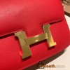 Hermes Constance 19cm swift S3/Rouge Cœur& 37/Gold Gold Hardware 18cm Full Handmade