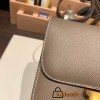 Hermes Constance 19cm Epsom 18/Étoupe Grey Gold Hardware 18cm Full Handmade