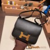 Hermes Constance 19cm 89 /Black Gold Hardware 18cm Full Handmade