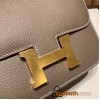 Hermes Constance 19cm Epsom 18 /Étoupe Grey Gold Hardware 18cm Full Handmade