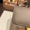 Hermes Constance 19cm Epsom 18 /Étoupe Grey Gold Hardware 18cm Full Handmade