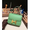 Hermes Constance 19cm Epsom 3I /Vert Criquet Gold Hardware 18cm Full Handmade