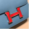 Hermes Constance 19cm Epsom P3 /Blue du Nord Silver Hardware 18cm Full Handmade