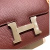 Hermes Constance 19cm Epsom F5/ Bourgogne& 57 /Bordeaux Silver Hardware 18cm Full Handmade