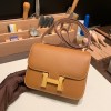  HERMES Constance ⅢMini Epsom  37/Gold   Full Handmade Gold Hardware