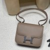  HERMES Constance ⅢMini Epsom  8C/Elephant Grey  Silver Hardware Full Handmade