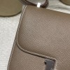 HERMES Constance ⅢMini Epsom  8C/Elephant Grey  Silver Hardware Full Handmade