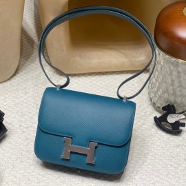  HERMES Constance ⅢMini Epsom  W0/Vert Bosphore  & S4/Deep Blue   Full Handmade