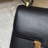  HERMES Constance ⅢMini Epsom  89/Black (Noir)  Full Handmade Gold Hardware