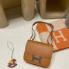  Constance HERMES Constance ⅢMini Epsom  37/Gold    Full Handmade  Silver Hardware 