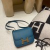  Constance HERMES Constance ⅢMini Epsom  W0/Vert Bosphore   Full Handmade Gold Hardware