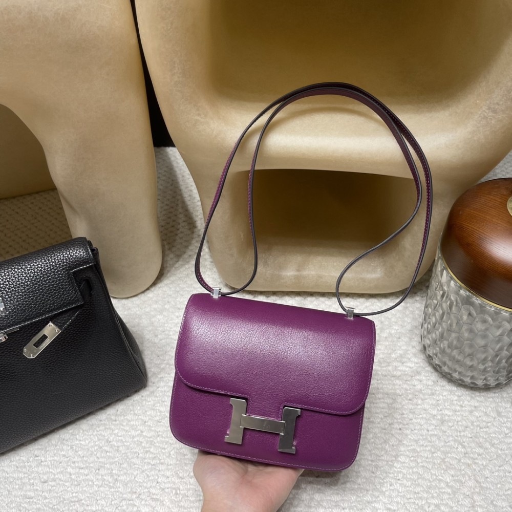 P9/Anemone  Silver HardwareNew stock Constance Mini Constance 19cm Chevre Chevre