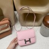 2023 Mauve Pale  Gold Hardware Chevre New stock Constance Mini Constance 19cm 
