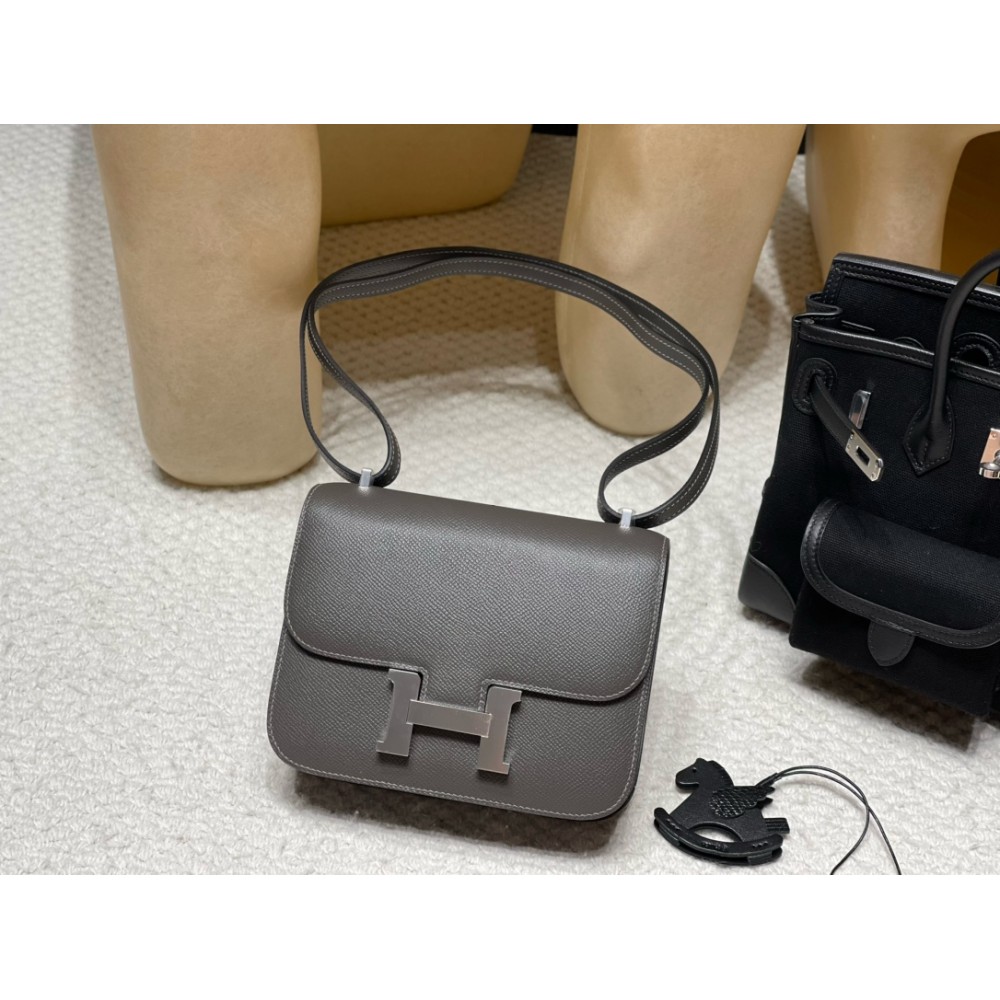 8W/Rose Azalee   Silver HardwareStock Constance Mini Constance 19cm Epsom