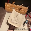 HERMES TPM Mini Evelyn Clemence 18 /Étoupe Grey GoldHardware