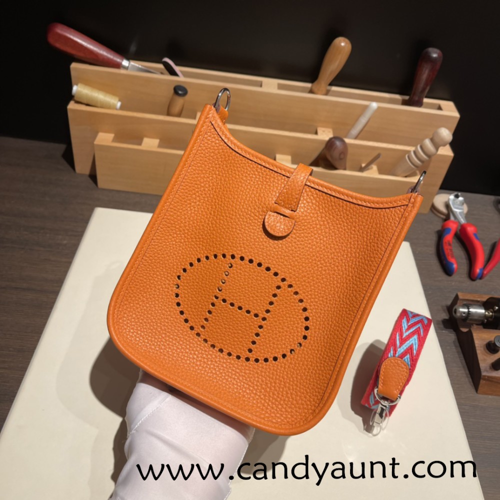 HERMES TPM Mini Evelyn Clemence 2S /Sesame GoldHardware