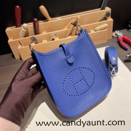 HERMES TPM Mini Evelyn Clemence 2Z/ Blue nuit GoldHardware
