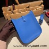 HERMES TPM Mini Evelyn Clemence J7 /Blue Lin