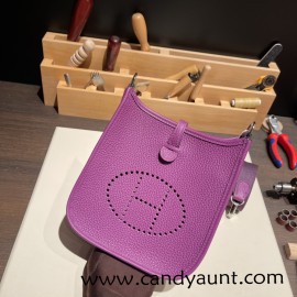 HERMES TPM Mini Evelyn Clemence K4/Rose d’ete SilverHardware