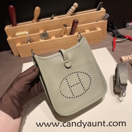 HERMES TPM Mini Evelyn Clemence P9 /Anemone SilverHardware