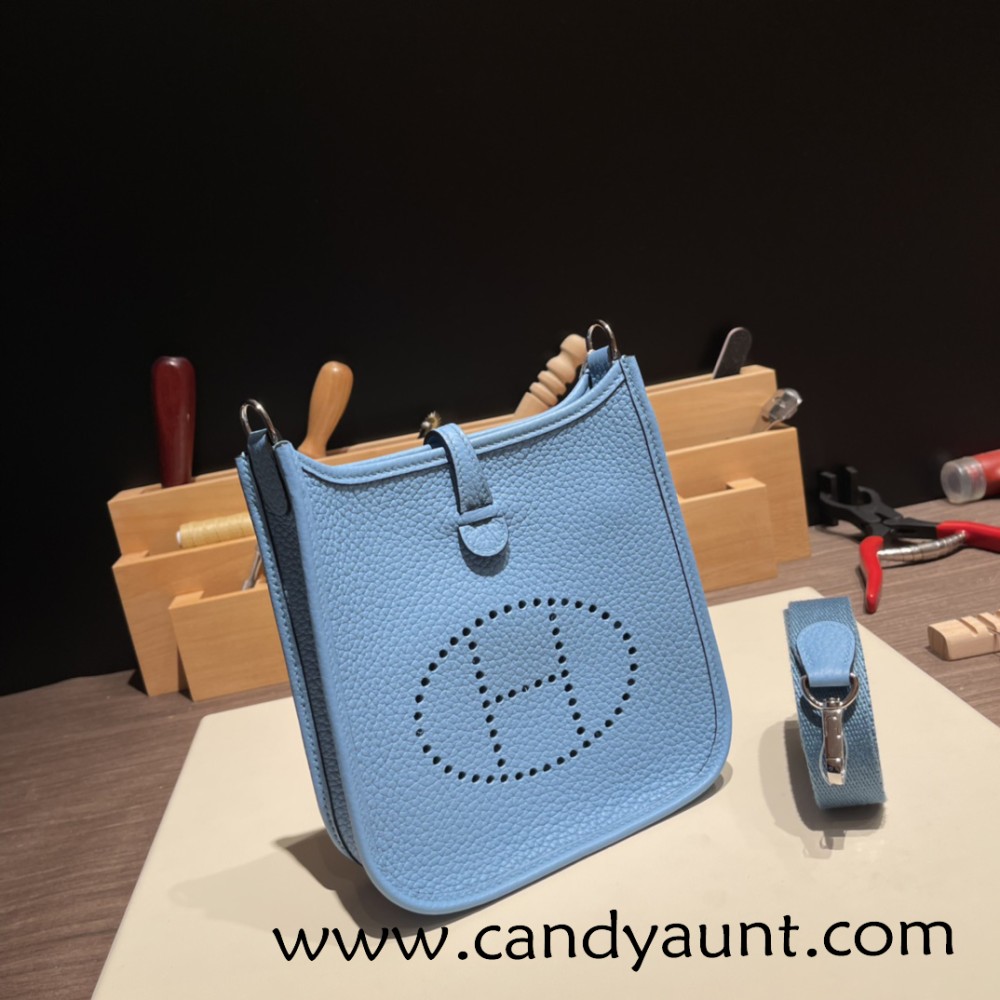 HERMES TPM Mini Evelyn Clemence 3I /Vert Criquet