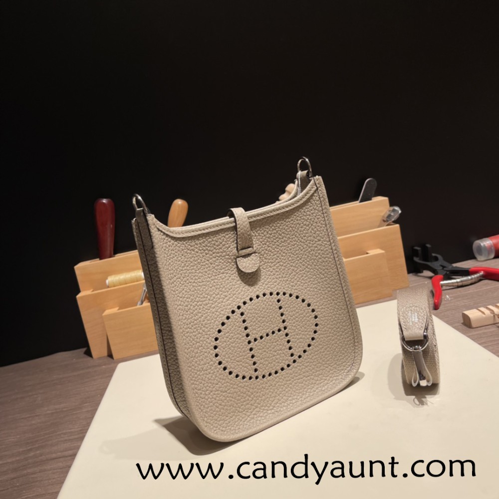 HERMES TPM Mini Evelyn Clemence P3/Blue du Nord