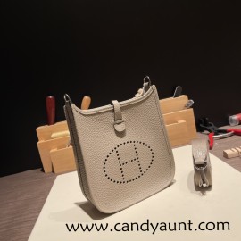 HERMES TPM Mini Evelyn Clemence P3/Blue du Nord