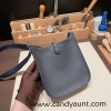 HERMES TPM Mini Evelyn Clemence 18 /Étoupe Grey GoldHardware