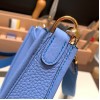 HERMES TPM Mini Evelyn Clemence 63/Vert Amande SilverHardware