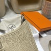 HERMES TPM Mini Evelyn Clemence 10 /Craie&1Z/Jaune Poussin SilverHardware