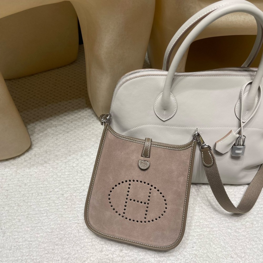 HERMES TPM Mini Evelyn Clemence 2T/ Blue Paradise SilverHardware