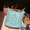 Hermes Evelyn 29cm Clemence 18 3P /Blue Atoll Silver Hardware