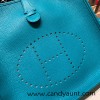  Hermes Evelyn 29cm Clemence 18 7F /Blue Paon Silver Hardware