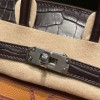 Birkin20Epsom & Crocodile Ck37 Golden Brown Silver Hardware Phw  Faubourg sous la neige