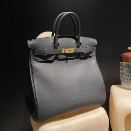 HAC 40x45 Togo Black  Full Handmade