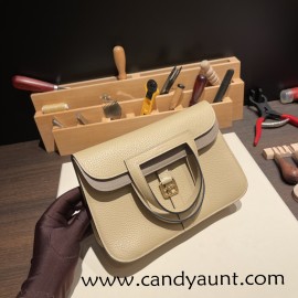 25cm Halzan CLEMENCE  TC  S2/ Trench &  18/Étoupe Grey Gold Hardware  Full Handmade