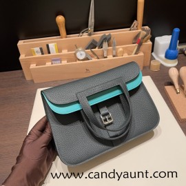 25cm Halzan CLEMENCE  TC  6O Vert Cypres &  U1 /Vert Verone   Silver Hardware  Full Handmade