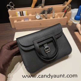 25cm Halzan CLEMENCE  TC  89/ Black (Noir)   Silver Hardware  Full Handmade