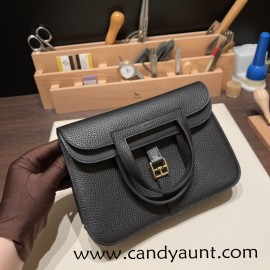 25cm Halzan CLEMENCE  TC  89/Black (Noir)  Gold Hardware Full Handmade